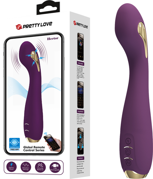 Pretty Love Hector App Control Rechargeable G Spot Vibrator Byzantium Rabbit Vibrators