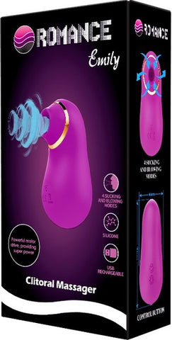 Pretty Love Rechargeable Emily Clitoris Suction Stimulator Purple - Clit Ticklers and Pulsators