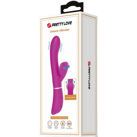 Pretty Love USB Rechargeable Rabbit Style Clitoris Vibrator Purple - Rabbit Vibrators