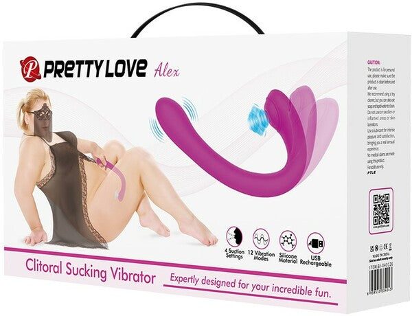 Pretty Love Alex Rechargeable Clitoral Sucking Vibrator Purple Clit Ticklers and Pulsators