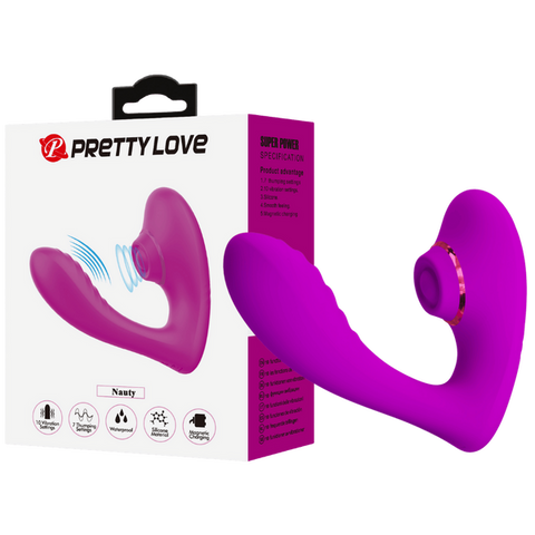 Pretty Love Nauty Rechargeable Clitoral Stimulator Purple - Clit Ticklers and Pulsators