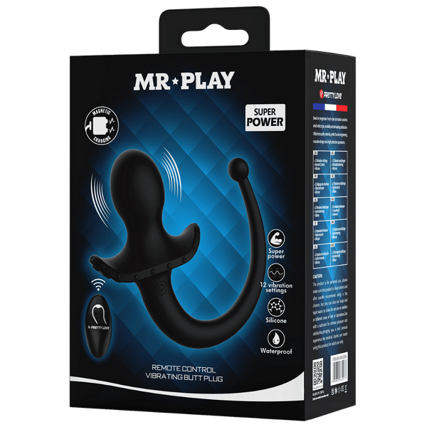 Baile Remote Control Vibrating Silicone Butt Plug Tail Butt Plugs
