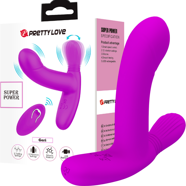 Pretty Love Geri Rechargeable 12 Function G Spot & Clitoral Vibrator Purple G-Spot Vibrators