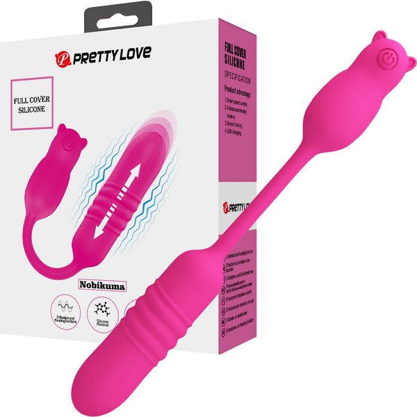 Pretty Love Nobikuma Vibrating & Rechargeable Love Egg Massager Pink Love Eggs and Kegel Exercisers