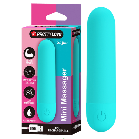 Pretty Love Stefan Rechargeable Mini Bullet Massager - Bullet Vibrators