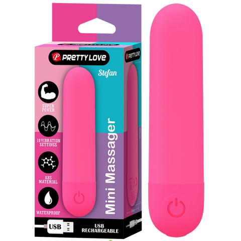 Pretty Love Stefan Rechargeable Mini Bullet Massager - Bullet Vibrators