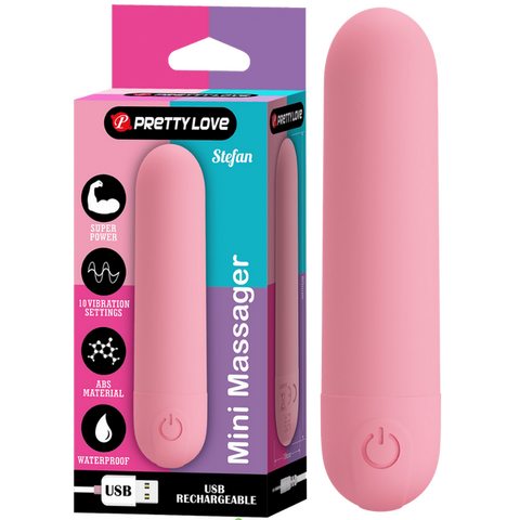 Pretty Love Stefan Rechargeable Mini Bullet Massager - Bullet Vibrators
