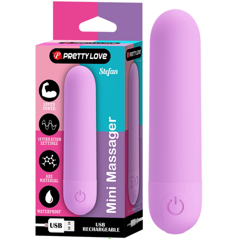 Pretty Love Stefan Rechargeable Mini Bullet Massager - Bullet Vibrators