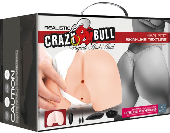 Crazy Bull Doggy Style Realistic Vagina & Anal Stimulator Flesh Realistic Butts And Vaginas