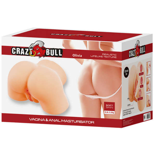 Baile Olivia Realistic Texture Vagina & Anal Masturbator Masturbators and Strokers