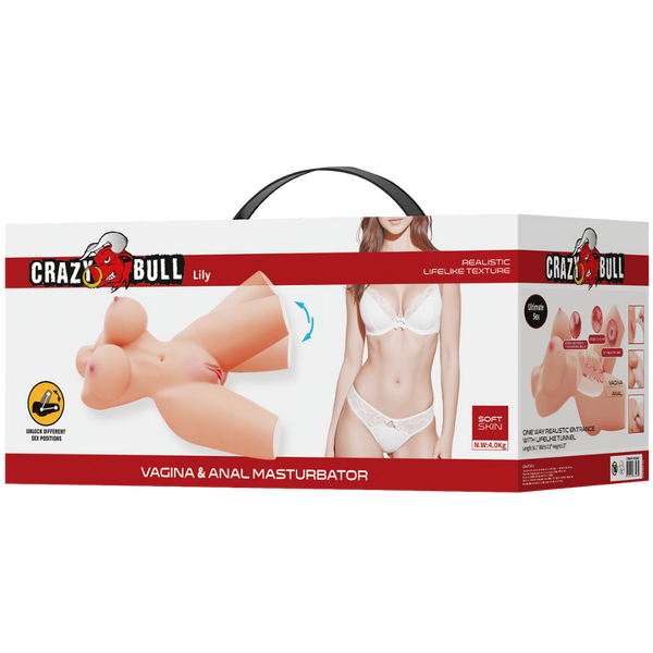 Baile Lily Movable Legs Anal and Vaginal Stroker Masturbators and Strokers