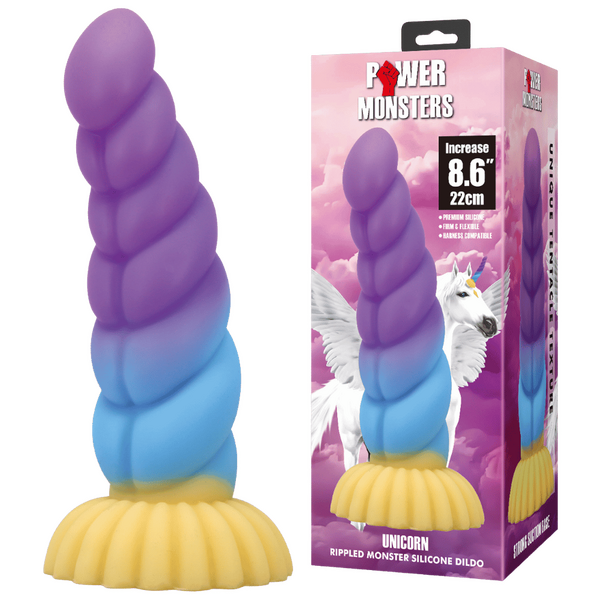 Baile Unicorn 22 cm Suction Cup Silicone Dong - Realistic Dildos