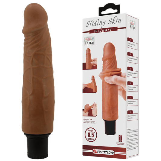 Pretty Love Waldorf 8.5 Inch Vibrating Dildo Tan Vibrating Dildos
