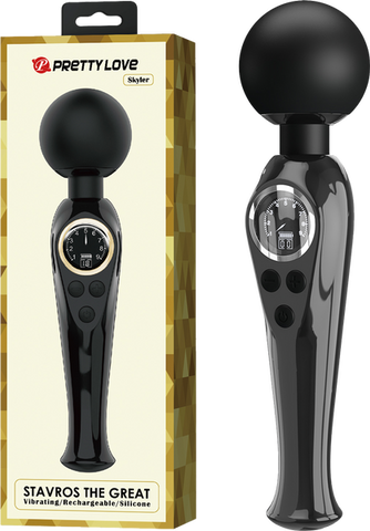Stavros The Great Skyler Rechargeable Body Wand Massager Black - Body Wands