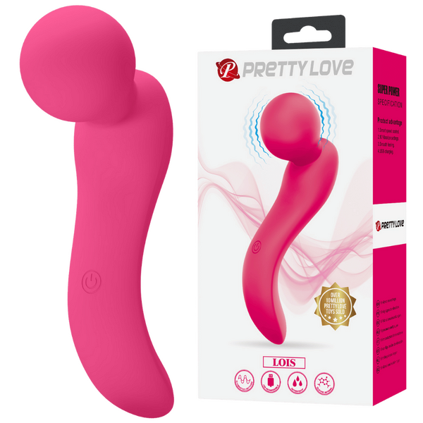 Pretty Love Lois Rechargeable Body Wand Vibrator Pink Body Wands