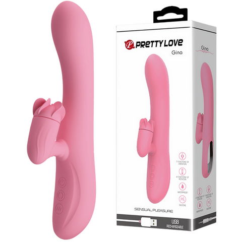 Pretty Love Gina 7 Functions Rotating Rabbit Massager - Rabbit Vibrators