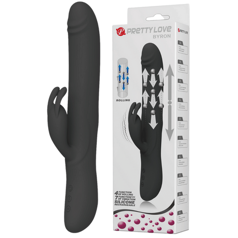 Pretty Love Byron Rechargeable Rolling Rabbit Vibrator - Rabbit Vibrators