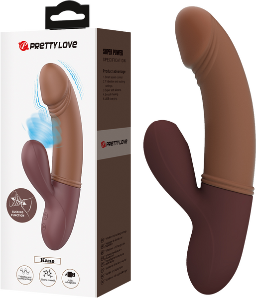 Pretty Love Kane Rechargeable Rabbit Shape G Spot Massager Brown Rabbit Vibrators