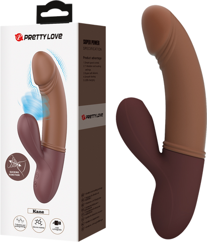 Pretty Love Kane Rechargeable Rabbit Shape G Spot Massager Brown - Rabbit Vibrators
