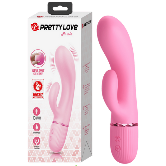 Pretty Love Marski Silicone Dual Motor Rabbit Vibrator - Rabbit Vibrators
