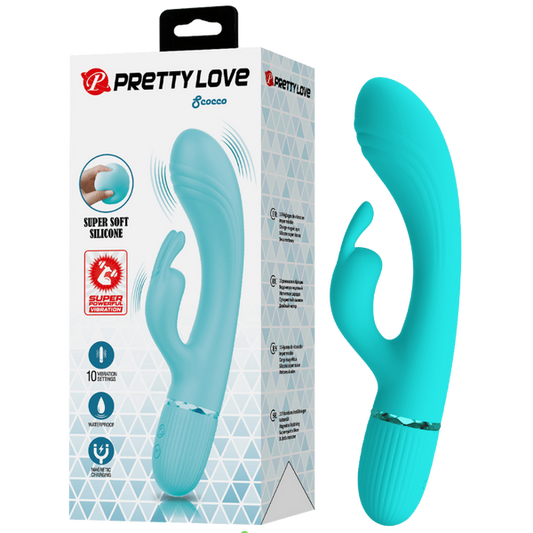 Pretty Love Scocco Dual Motor Silicone Rabbit Massager - Rabbit Vibrators