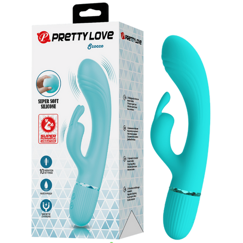 Pretty Love Scocco Dual Motor Silicone Rabbit Massager - Rabbit Vibrators