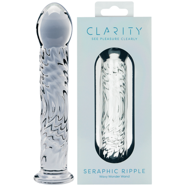 Creative Conceptions Seraphic Ripple Borosilicate Glass Dildo Glass Sex Toys