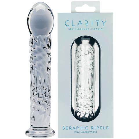 Creative Conceptions Seraphic Ripple Borosilicate Glass Dildo - Glass Sex Toys