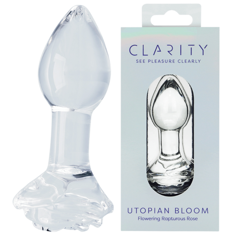 Creative Conceptions Utopian Bloom Glass Butt Plug - Glass Sex Toys