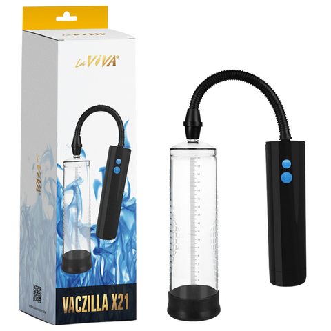 Vaczilla X21 Rechargeable 3 Speed Cylinder Penis Pump - Penis Pumps And Stretchers