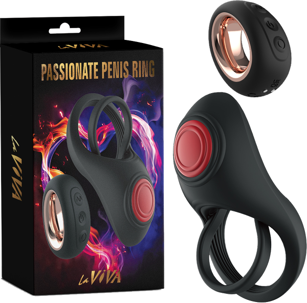 La Viva Remote Control 10 Function Passionate Penis Ring Vibrating Cock Rings