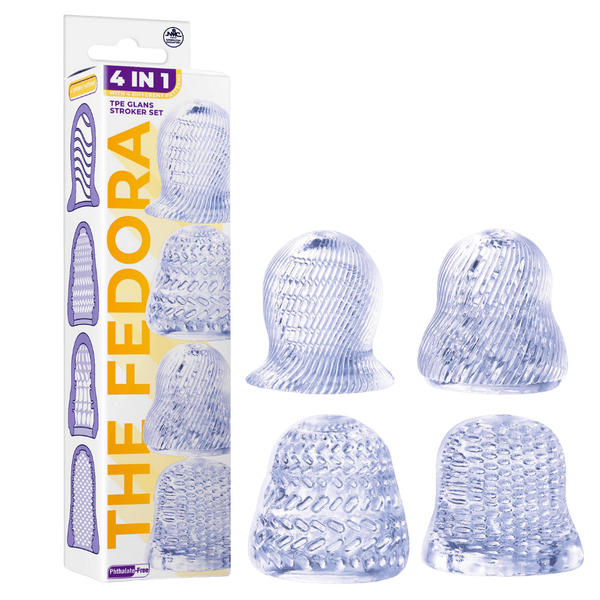 Nanma Corporation 4 in 1 Male Glans Stroker Set Clear Masturbators and Strokers