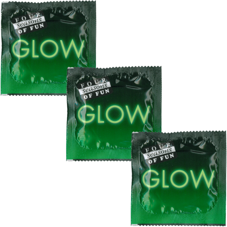 Four Seasons Glow N Dark Stretchy Condoms 144 Pack - Condoms