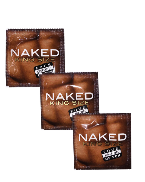 Four Seasons Naked King Size Lubricated Condoms 144 Pack Condoms