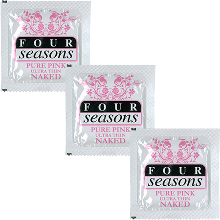 Four Seasons Naked Pure Pink Ultra Thin Naked Condoms 144 Pack - Condoms