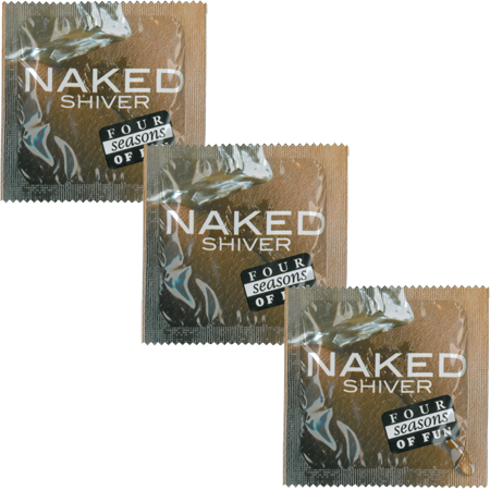 Four Seasons Naked Shiver Lubricated Condoms 54mm 144 Pack Condoms