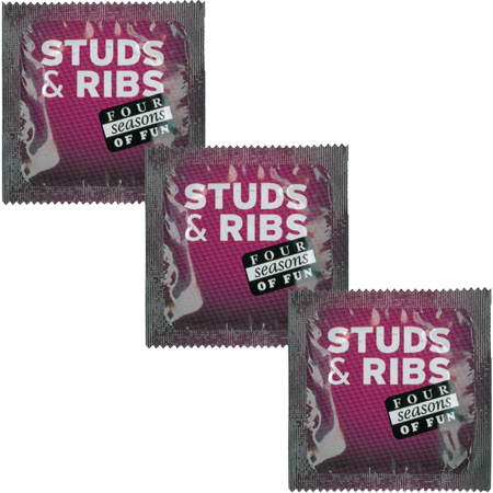 Four Seasons Studded & Ribbed Ultra Sensitive Condoms 144 Pack - Condoms