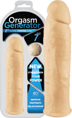 Excellent Power 7 Inches Orgasm Generator Penis Sleeve - Penis Sleeves and Extenders
