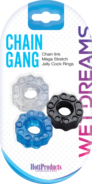 Wet Dreams Chain Gang Erection Enhancer Stretchy Cock Rings - Stretchy Cock Rings