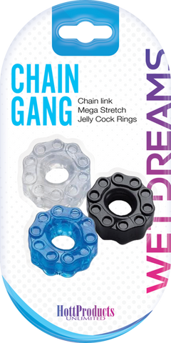 Wet Dreams Chain Gang Erection Enhancer Stretchy Cock Rings - Stretchy Cock Rings