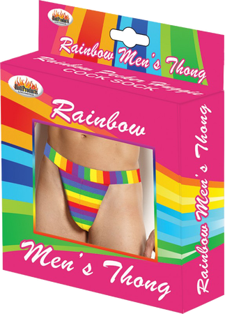 Hott Products Rainbow Pecker Mens Thong Default Title Party Gifts and Novelties
