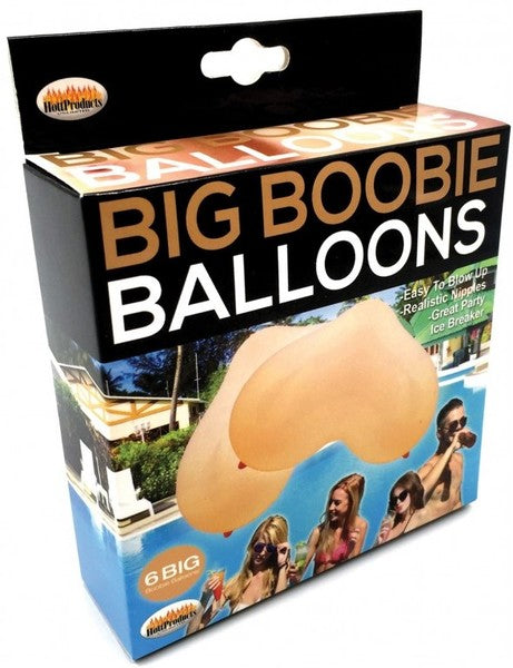 Hott Products Big Boobie Shaped Balloons Set 6 Piece Party Gifts and Novelties