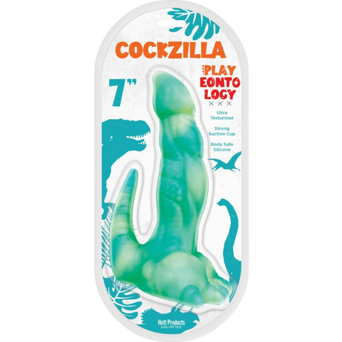 Hott Products Cockzilla Dinosaur shaped Dildo Blue - Realistic Dildos