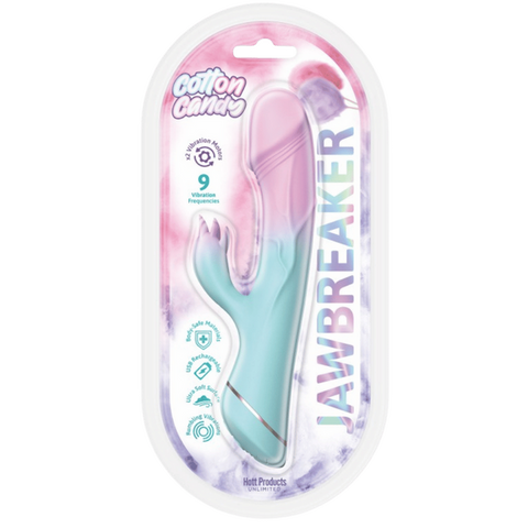 Hott Products Jawbreaker USB Rechargeable Rabbit Vibrator Cotton Candy - Rabbit Vibrators