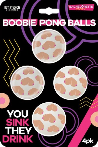 Bachelorette Party Boobie Shaped Beer Pong Balls - Party Gifts and Novelties