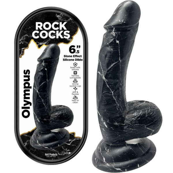 Rock Cocks Olympus Suction Cup Textured Realistic Dildo 6.5 Inch Realistic Dildos