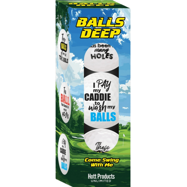 Hott Products Balls Deep Novelty Golf Balls Party Gifts and Novelties