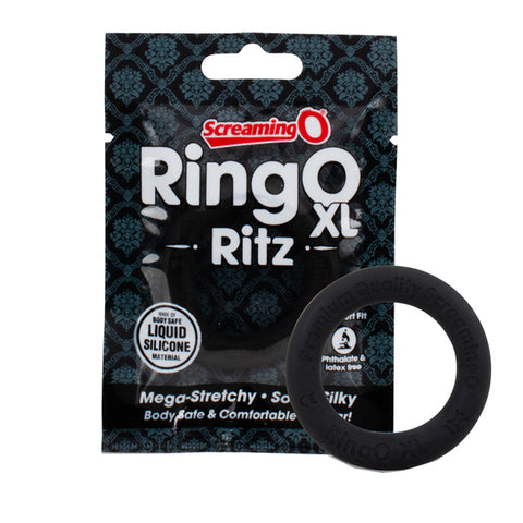 Screaming O RingO Ritz XL Stretchy Mens Cock Ring Black - Stretchy Cock Rings