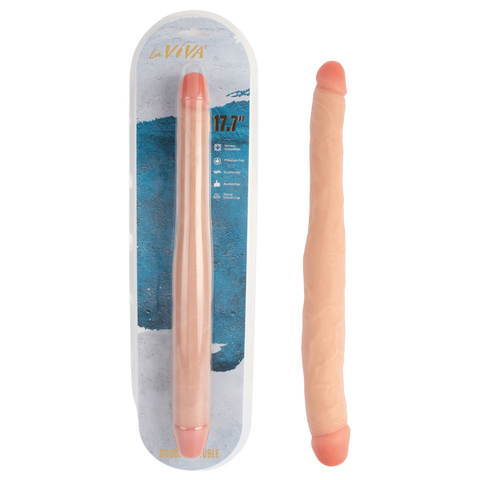 La Viva Double Trouble Dual Ended Realistic Dong Flesh - Double Ender
