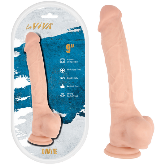 La Viva Dwayne 9 Inches Suction Cup Realistic Dildo Flesh {% if variant != 'Default Title' and variant != blank %} {% endif %} Realistic Dildos